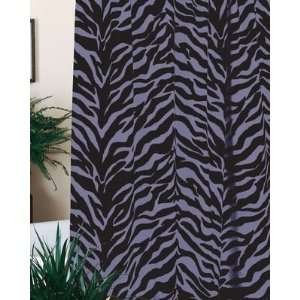    Black & Purple Zebra Print Shower Curtain 72 x 72