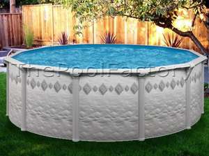 15X52 Round Pacific Above Ground Swimming Pool Package   20 Year 
