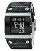    AX Armani Exchange Watch, Mens Black Leather Strap AX1066 