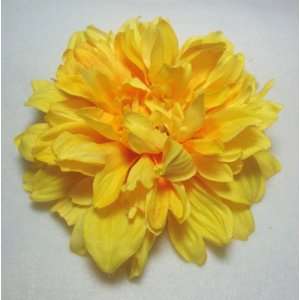  NEW Bright Yellow Dahlia Flower Hair Clip, Limited 