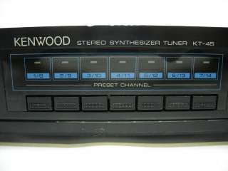 Kenwood Am Fm Digital Stereo Synthesizer Tuner Model # KT 45  