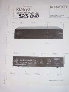 Kenwood Service Manual~KC 993 Control Amplifier  