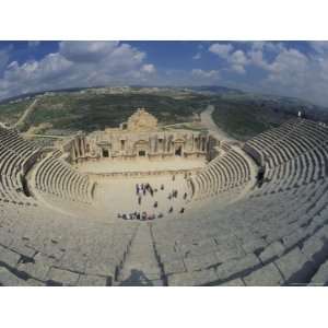  Ancient Theater in Ancient Roman City in Jaresh, Jordan 