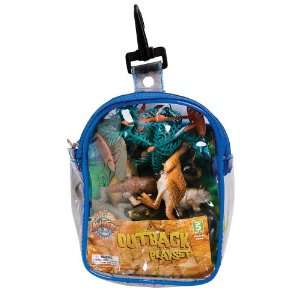Australian Outback Animal Playset in Clip Bag: 12 Piece Toy Figure set 