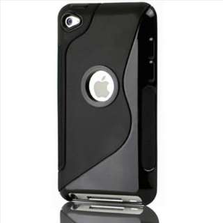 Apple Ipod Touch 4G 4th Gen Black S Line Grip Gel Silicone TPU Case 