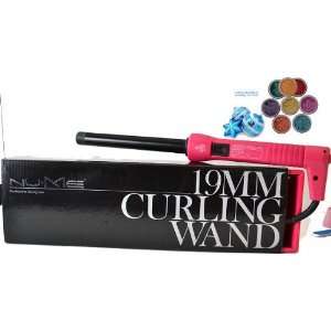  NuMe Pink Tourmaline Ceramic Hair Curling Iron 19MM + Itay 