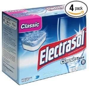 Electrasol Automatic Dishwasher Detergent Tabs, Fresh Scent (Pack of 4 