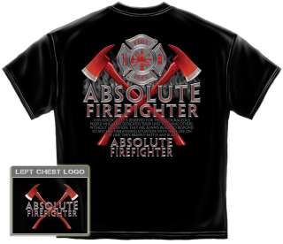   Firefighter T Shirt cross of RED rescue axes fireman fire badge AL205