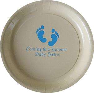 30/30/50 Personalized Baby Shower Cake Plates & Napkins or Any 