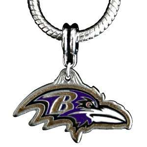  Baltimore Ravens Logo sys Charm Fits Most Large Hole Bead 