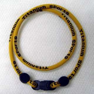 Titanium Baseball Necklace Yellow with Black types  