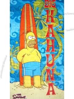   Simpsons Simpson Homer Beach Home Bath Cotton Towel 60 x 30 RARE NEW