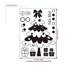 Christmas Tree & Gifts Wall Decor Sticker Vinyl Decals  