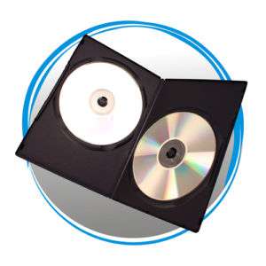 100 New Ultra Thin Black Double Slim CD DVD Case 7mm  