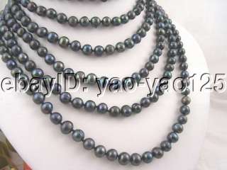   water cultured pearls, black round pearl, good quality ,high luster
