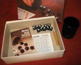 Vintage Bowl and Score 10 Pin Bowling Dice Game 953 Lowe 1974 Complete 