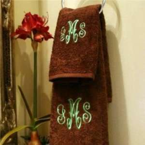  Monogrammed Plush Terry Towel Set