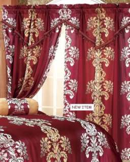 NEW Bed In a Bag Burgundy Gold COMFORTER SET Queen King  