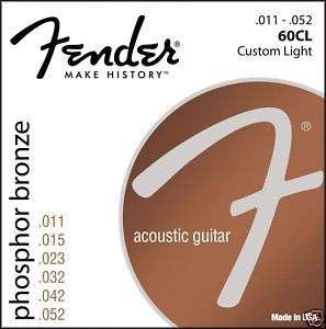 Fender Acoustic 60CL Guitar Strings Phosphor $23.99  