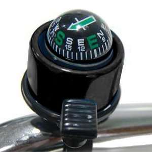  Bike Bicycle Bell with Compass, Black Color Sports 