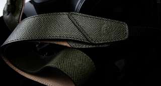 Genuine Leather DSLR SLR Camera Neck Strap Olive  