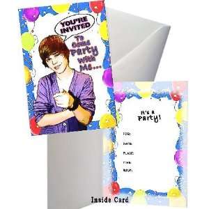  Justin Bieber Birthday Party Invitations Cards (Set of 6 