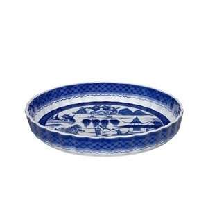  Mottahedeh Blue Canton Oval Baking Dish