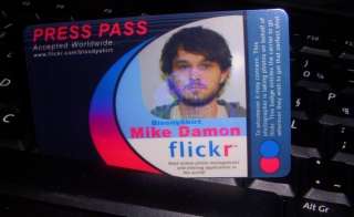 Press Pass Flickr ID Card Black Template Badge CNN FOX  