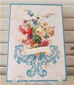 Carol Wilson Birthday Card Vintage Style Floral Bouquet CG1560 