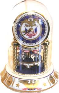 Hermle Americana Anniversary Clock with Rotating Carousel  