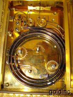 19th C Tiffany Carriage Clock Grande Sonnerie W Alarm  