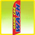 Feather Flutter Banner Sign Tall Flag  HAND CAR WASH