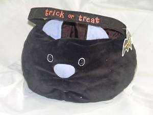 Hallmark Black Cat Trick Treat Halloween candy Basket  