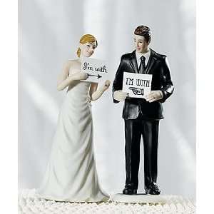  Custom Wedding Cake Toppers   Groom with Sign