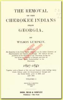 Removal of Cherokee Indians {1827 1841} Native American Georgia 