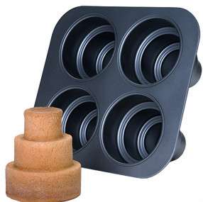 Chicago Metallic Nonstick Multi Tier Cake Pan, 4 Cups 070687266334 