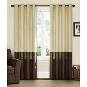  Canopy Lined Color Band Grommet top Energy efficient Curtain 