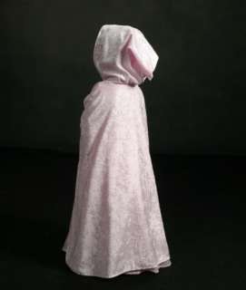 NEW Princess Hooded Cloak Cape Pink Girl Medieval S XL  