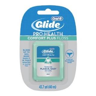 Glide Comfort Plus Dental Floss, Mint, 43.7 Yard Dispenser (Pack of 6)