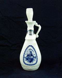 1963 Jim Beam Beams Choice Delft Blue Decanter Bottle  
