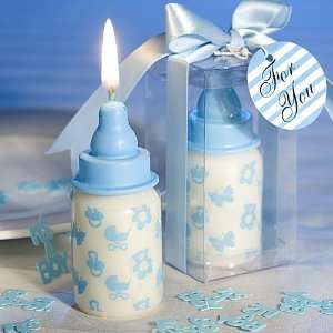  Baby Shower Favors Unique Favors, Blue Baby Bottle Candle Favors 