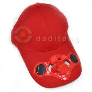 Solar Power Hat Cap Cooling Cool Fan for golf Baseball  