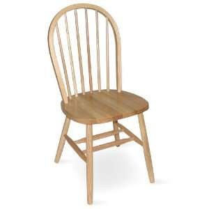   C02 212 37 Inch High Spindle Back Chair, White/Natural