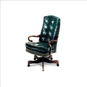   Leather Semi Attached Gooseneck Swivel Tilt Chair