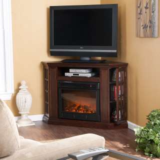 Narita Corner or Flat Wall Media Electric Fireplace Mantle TV Stand 