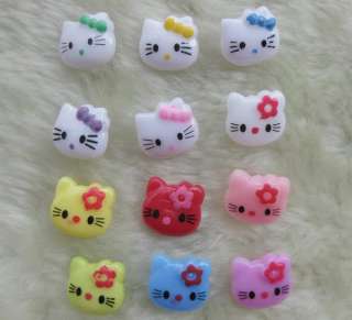 60x Hello Kitty 14mm Plastic Buttons Lots mix 12 F095  