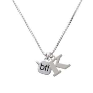  bff   Best Friends Forever   Text Chat K Initial Charm 