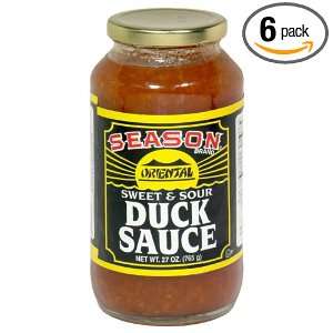 Asian Harvest Sweet & Sour Duck Sauce, 27 Ounce Glass (Pack of 6)