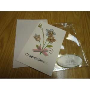  Embelished 4.75 x 3.25 Sparkle Floral 3 D Greeting Cards  Blank 