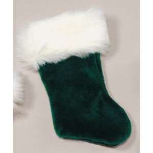  Velvet Plush Christmas Stocking (Green)